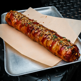 Maple glazed BBQ sausage, cranberry & sage stuffing