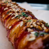 Maple glazed BBQ sausage, cranberry & sage stuffing